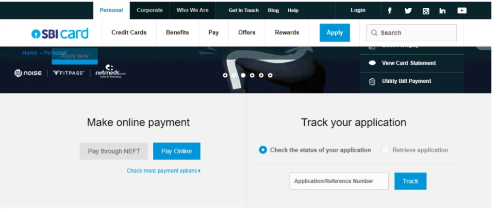 BPCL SBI credit card 3 Check BPCL SBI Credit Card status