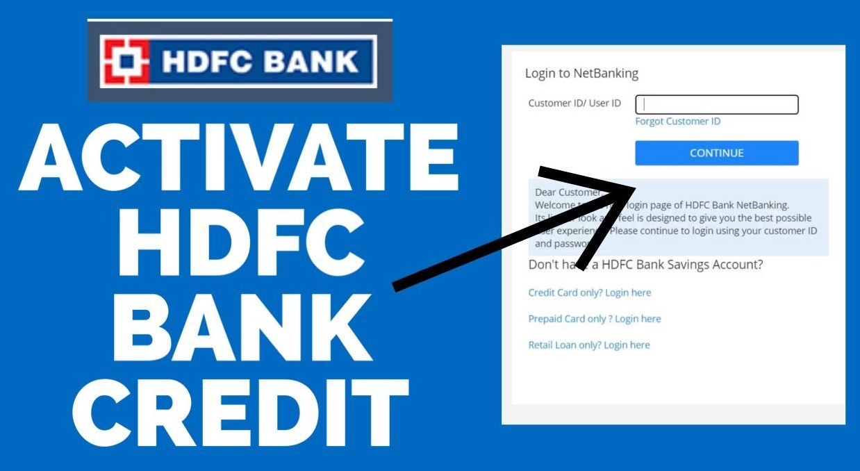 how to activate hdfc credit card