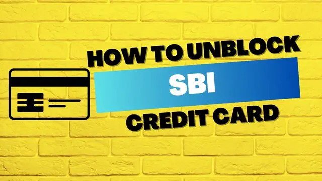 how to unblock sbi credit card